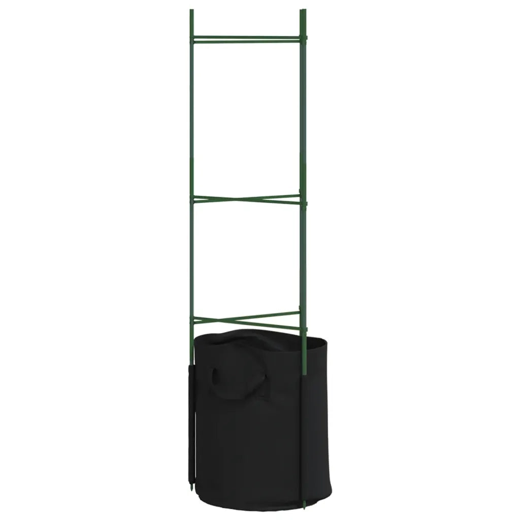 vidaXL Sostegni Pomodori con Sacchetti Piante 8pz 116 cm Acciaio e PP