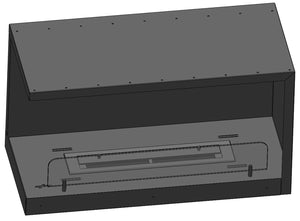 Camino a Bioetanolo da Incasso 80x45 cm Inside L800 V2 Angolo a Sinistra Nero con Vetro