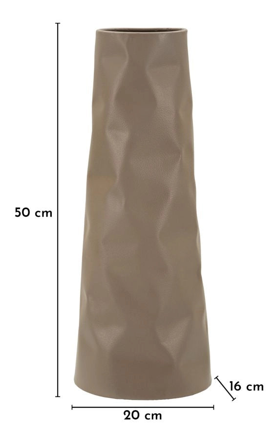 Vaso Norimberga 16x20x50 cm in Ferro Crema