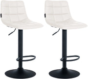 Set di 2 sgabelli da bar Jerry in similpelle bianco,nero