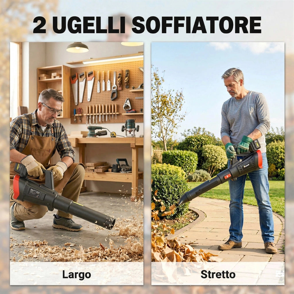 Soffiatore a Batteria 18V ¨C zephmum ¨C Leggero, Motore Brushless