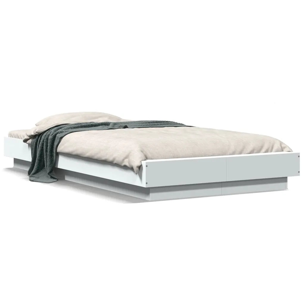 Giroletto-Struttura Letto Bianco 90x190 cm in Legno Multistrato 492988