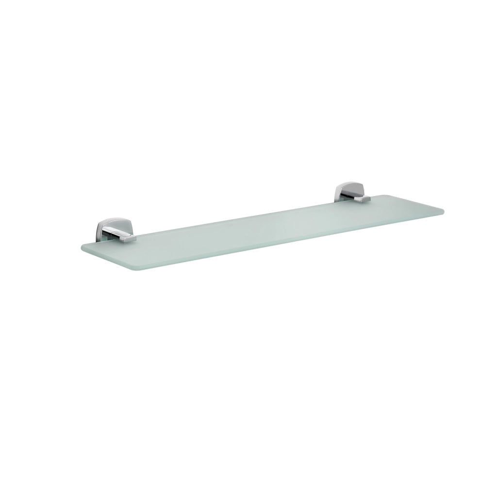 Mensola a Parete Cromo in Acciaio Cromato  Vetro satinato e leghe metalliche Mod. Q-Line