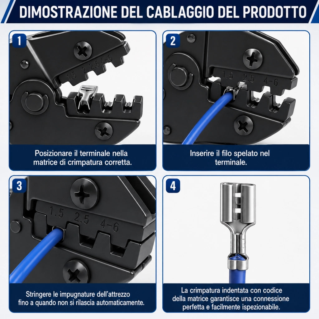 100 Terminali Capicorda Faston Femmina 6,3mm Con Linguetta A crimpare 100 Pezzi