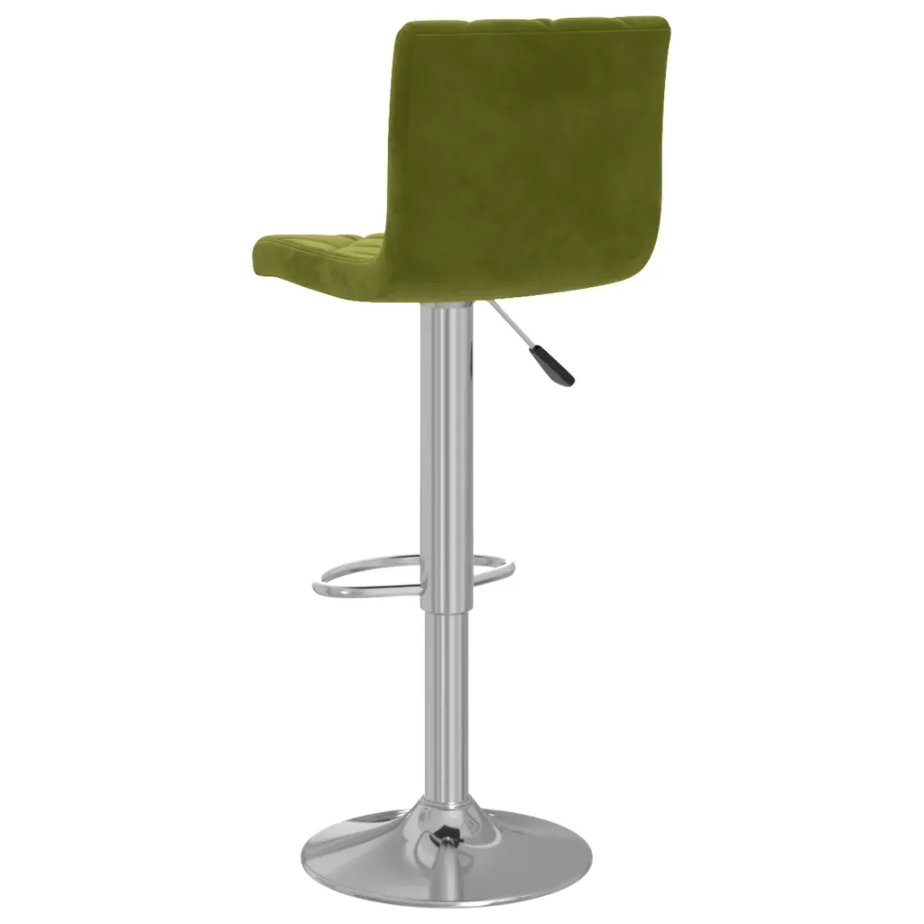 vidaXL Sgabelli da Bar 2 pz Verde Chiaro in Velluto