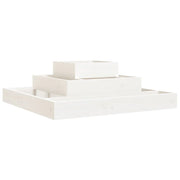 Fioriera rialzata per piante fiori terrazza giardino 80 x 80 x 27 cm legno massello di pino bianco 02_0037899