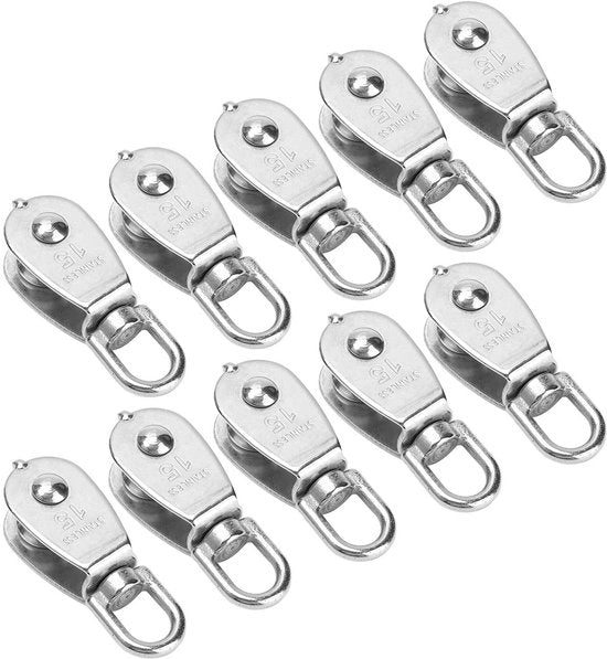 Set di blocchi di tiraggio 10 pezzi in acciaio inossidabile - 360 gradi di rotazione della cerniera - blocco di tiraggio fisso - tiraggio a cavo - lunga durata - codice prodotto 123456 - modello 001