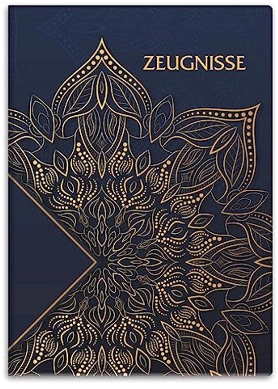 Certificato map con tema DIN A4 per documenti di certificazione - per bambini ragazzi studenti ragazze (mandala elegante)