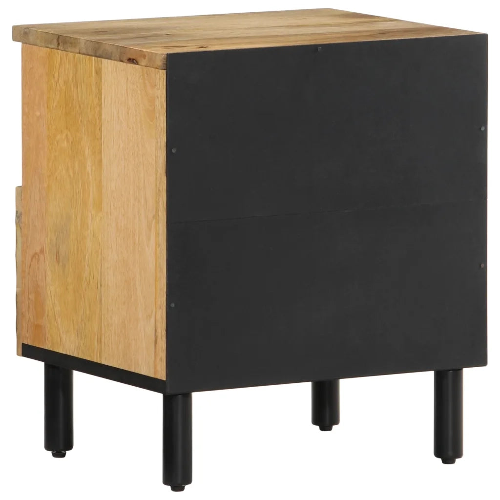 Comodino | Armadio da Notte | Mobiletto da notte 40x33x46 cm in Legno Massello di Mango