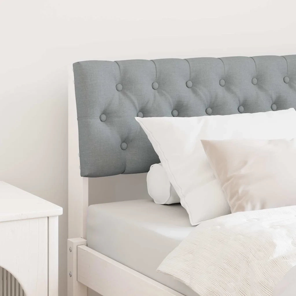 Testiera | Testata imbottita Grigio chiaro 90 cm Pino massello