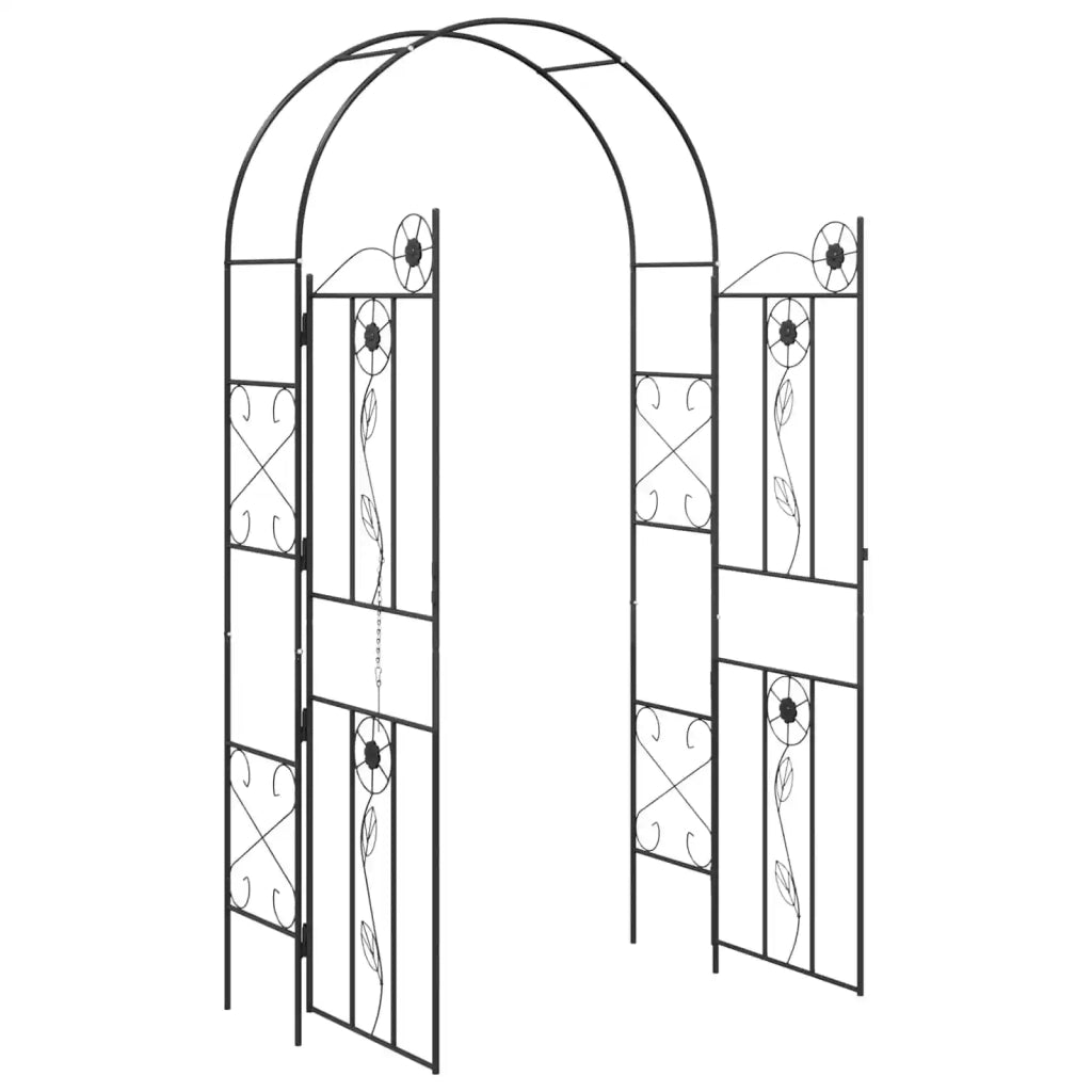 Arco da Giardino Tinta unita Nero 115 x 37 x 226 cm