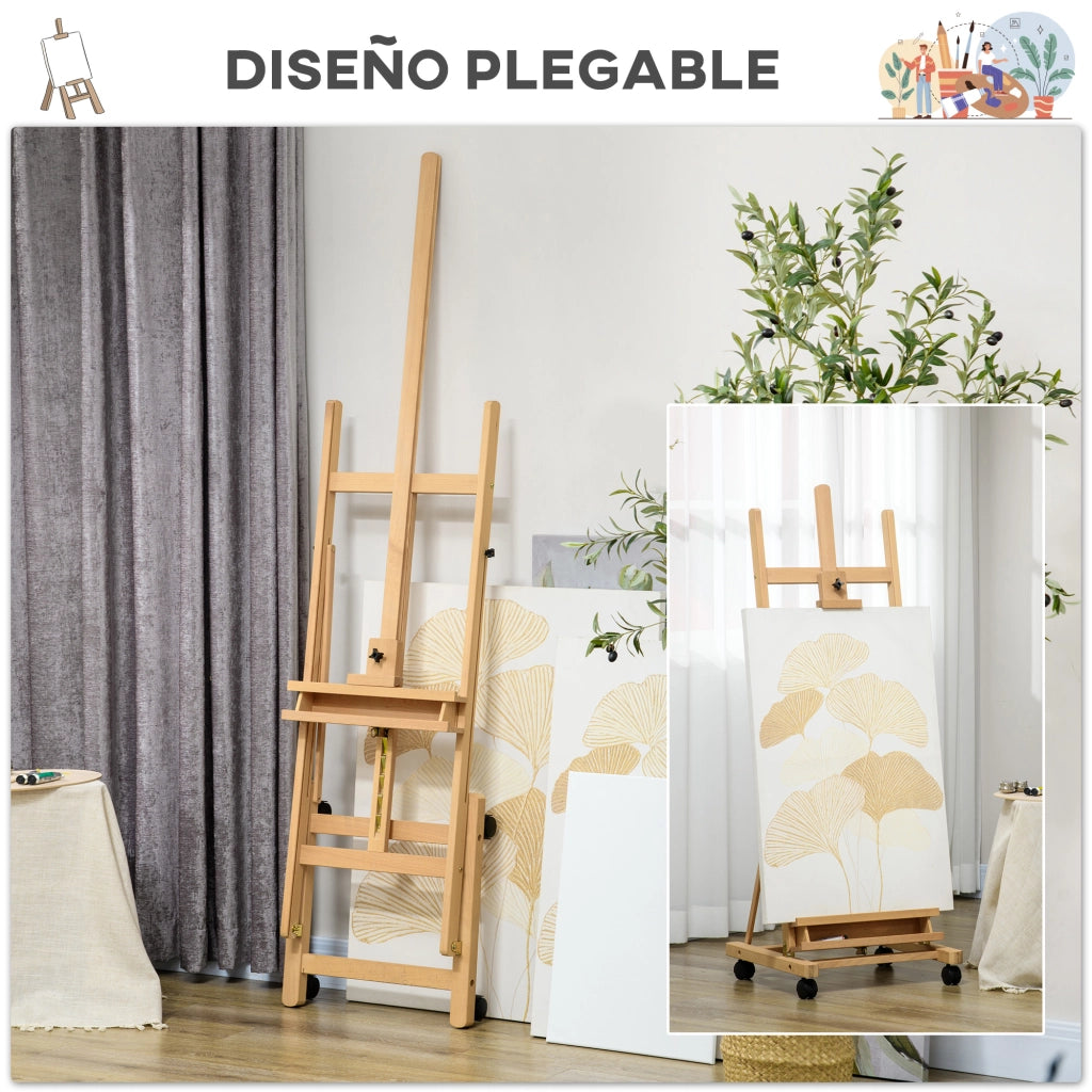Tavolo da Pittura Pieghevole ¨C Zephmum ¨C Legno Naturale 238 cm