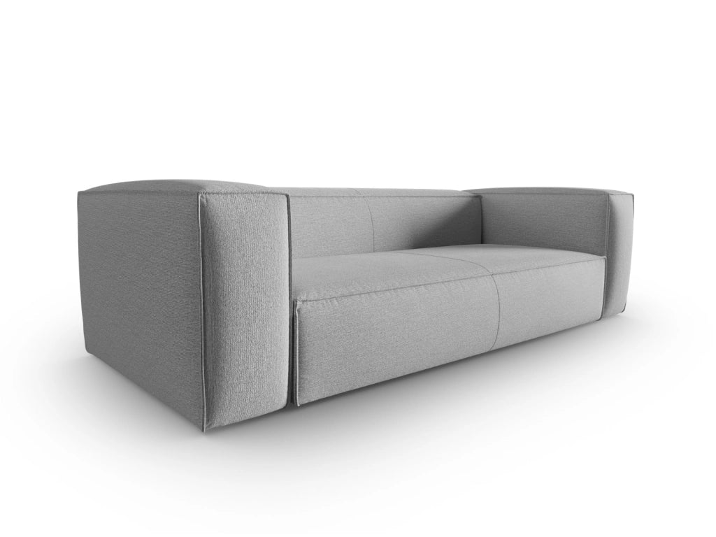 Cosmopolitan Design - Divano "Mackay" 4 posti in velluto strutturato grigio 