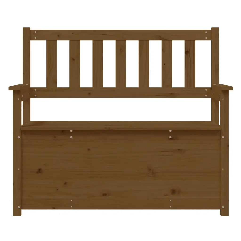 Panca Marrone Ambra 112,5x51,5x96,5cm in Legno Massello di Pino 823562