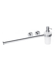 Portasciugamani con dispenser di lozione in vetro OMEGA 45,5x18x11,5 cm