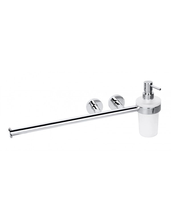 Portasciugamani con dispenser di lozione in vetro OMEGA 45,5x18x11,5 cm