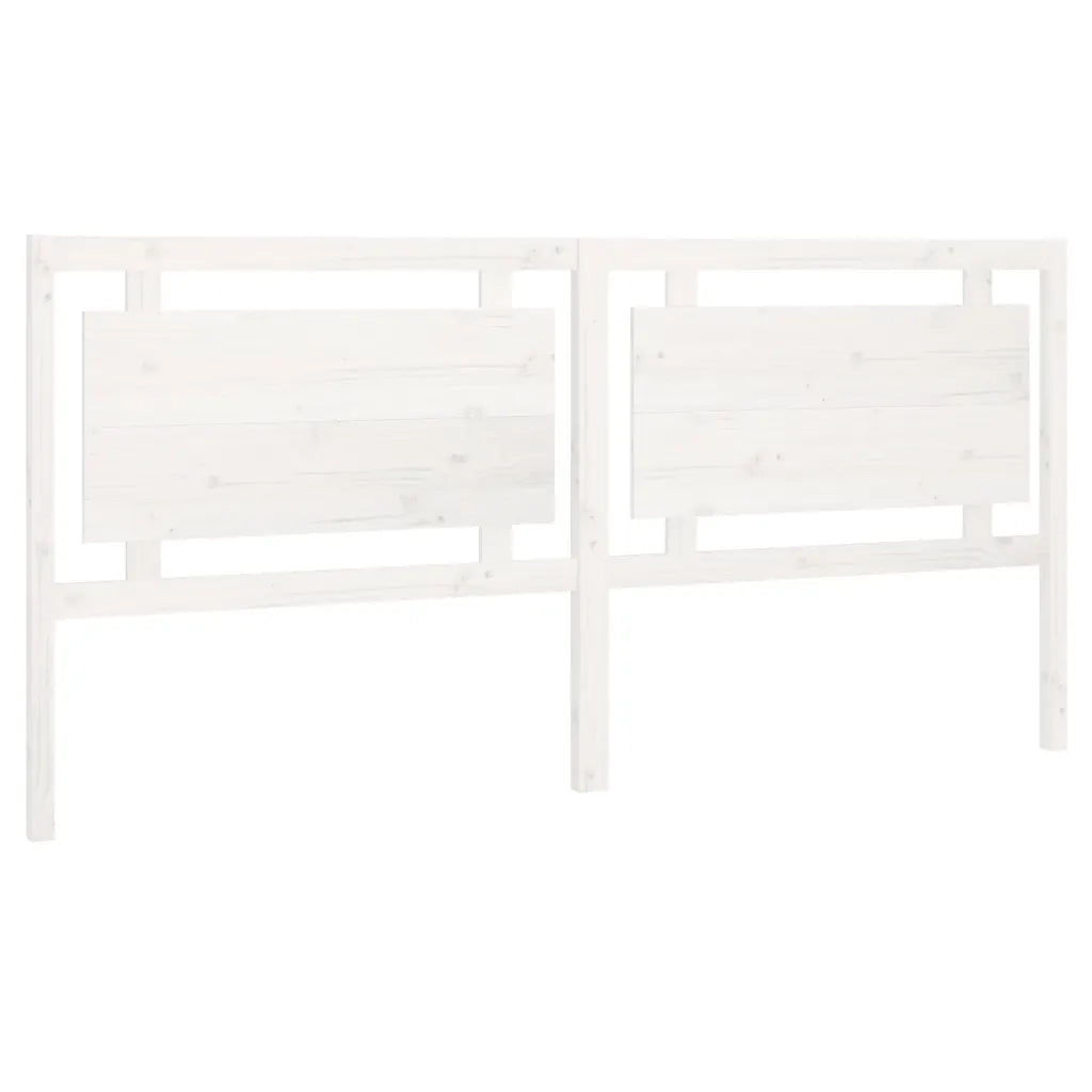 Testiera | Testata per Letto Bianca 205,5x4x100 cm Legno Massello di Pino