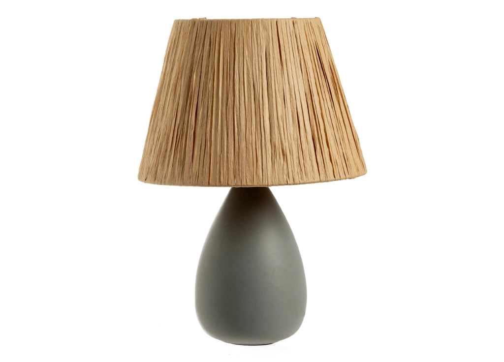 Lampada Da Tavolo Comodino Ricaricabile Accensione On/Off Modello Argo - Lampada - Grigio
