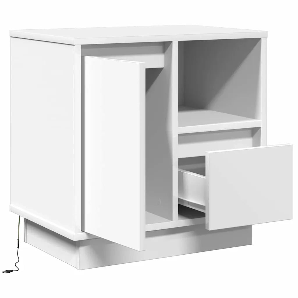 Armadio da Notte Bianco 50 x 34,5 x 50 cm. Legno multistrato 869578