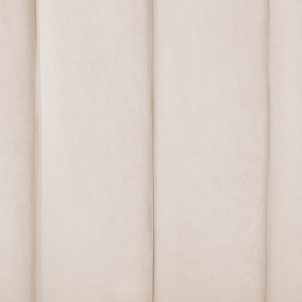 Letto con rete in velluto beige 180 x 200 cm gambe in metallo testata retro capitonné