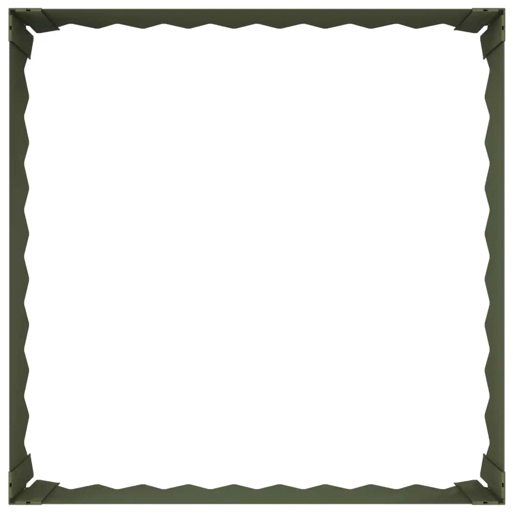 Bordura per Prato 60 x 60 x 20 cm Acciaio Verde Oliva 8008909