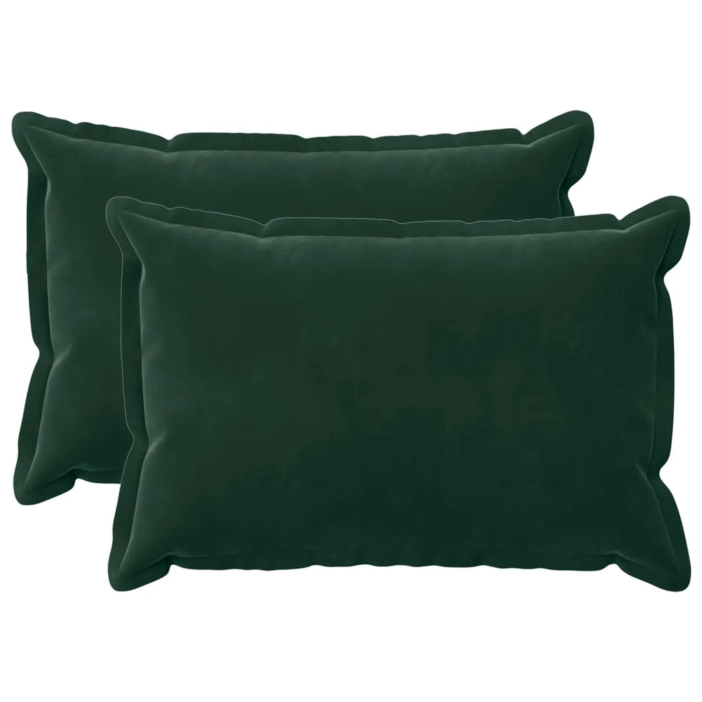 Cuscino con cuscino HOUTEN 2 pz Verde Scuro Velluto 935810