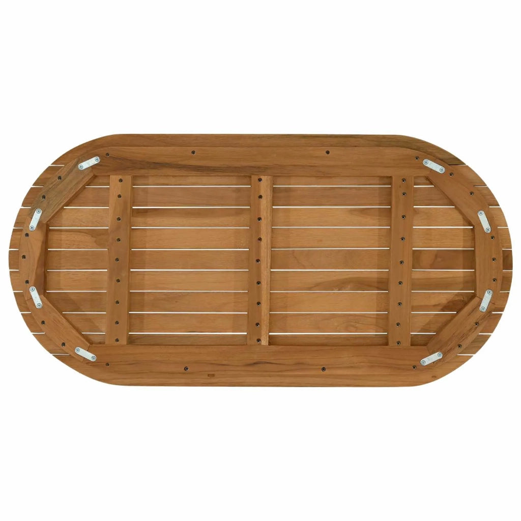 Piano del tavolo 90 x 45 x 3,5 cm Ovale Legno di teak solido 42033161