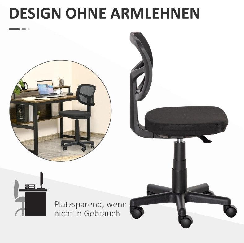 Sedia da ufficio ergonomica nera regolabile