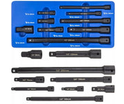 Set 9 Prolunghe chiave Per cricchetto a bussola 1/4 "3/8" 1/2'' da 50mm a 250mm
