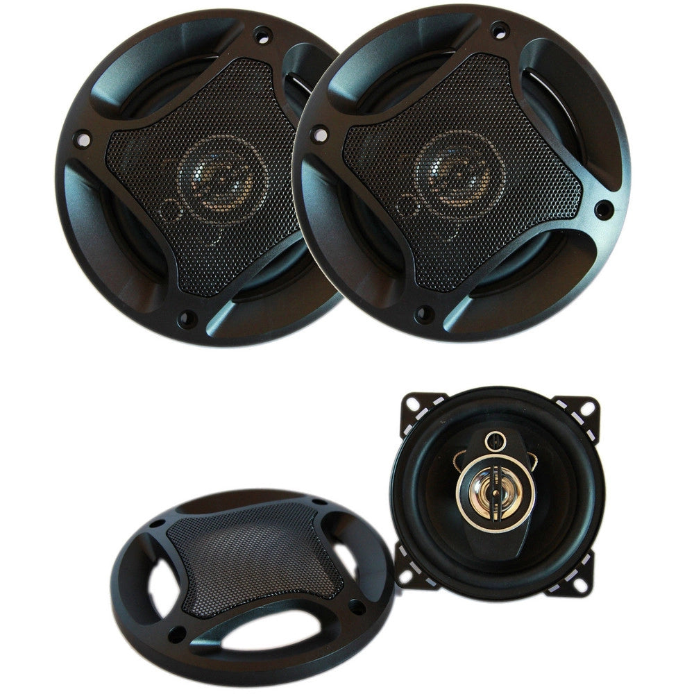 Trade Shop - Kit Coppia Casse Auto 250 Watt 2 Vie 10cm Altoparlanti Speaker Automobile Ts1072 -