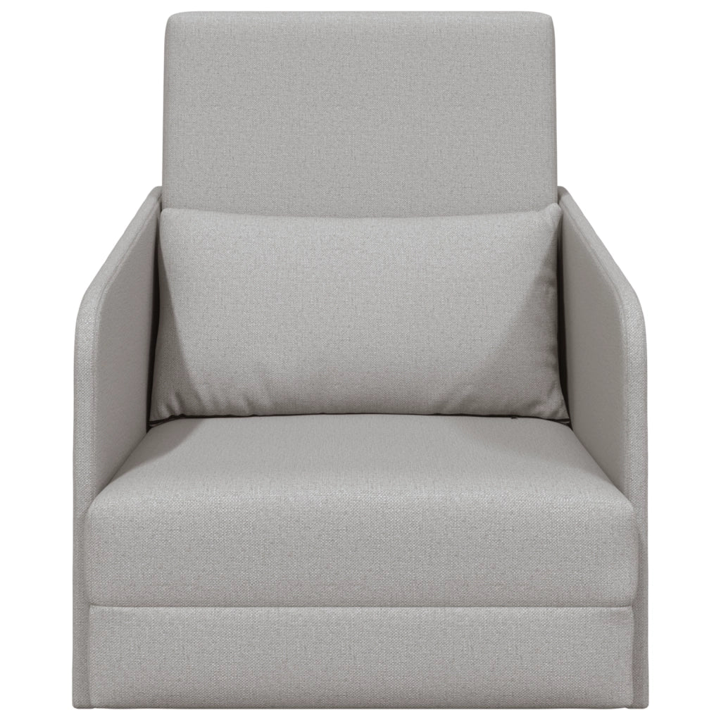 Divano Letto a Terra 2-in-1 Grigio Nuvola 65x80x83 cm Tessuto