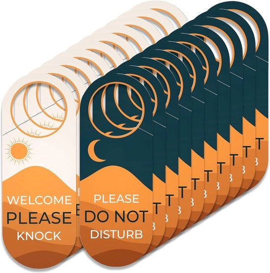 Non Intrudere Pendenti Porta - Benvenuti Siete Chiamati A Suonare - 10 Pezzi - 22,9 × 8,9 cm - Forma Universale - Ideale Per Camera Da Letto, Hotel, Ufficio Casa Per La Privacy & Assicura Che Nessuno Entri