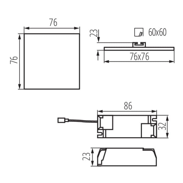 Kanlux AREL 29582 plafoniera LED 6W 4000K IP65 bianca