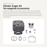 Kit di sostituzione per cilindri 50mm - Accessori di ricambio - Adatto per Husqvarna 268/268XP/268K - Segatutto - Alta qualità - Parte motore
