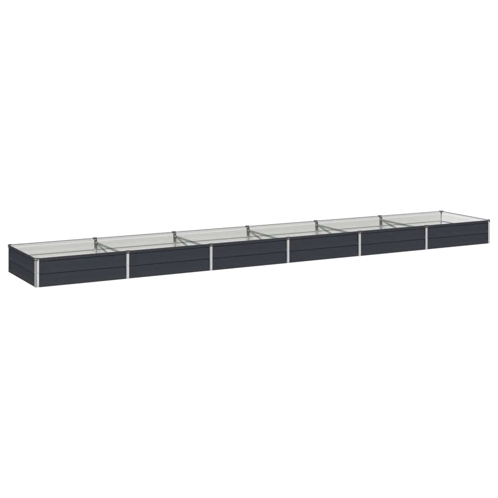 Letto rialzato da giardino Antracite 480 x 80 x 24 cm 8006521