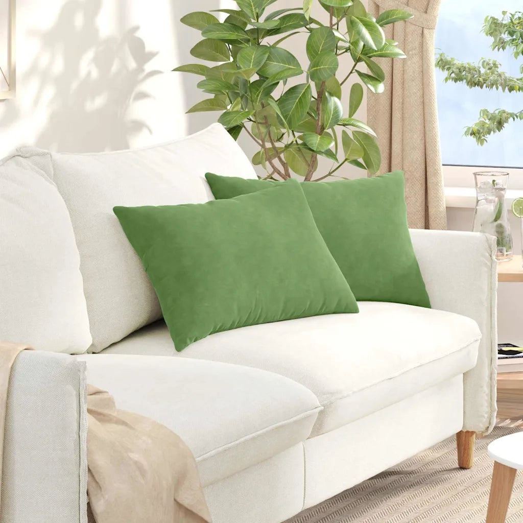 Cuscini da Divano 2 pcs Verde chiaro 60 x 40 cm
