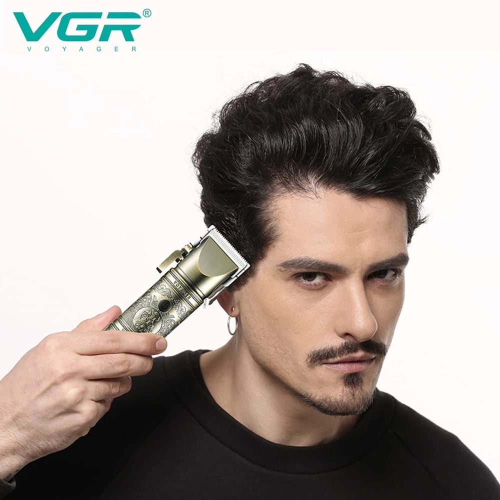 Trade Shop - Rasoio Professionale Tagliacapelli Display Led Senza Fili Ricaricabile Vgr V-697 -