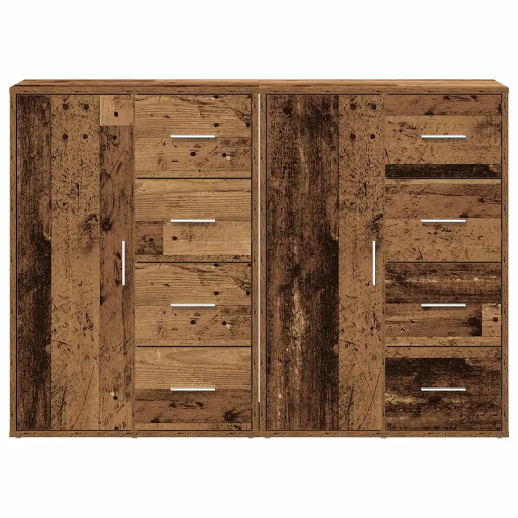 Credenza 2 pcs Legno vecchio 60 x 31 x 84 cm Legno multistrato 3334311
