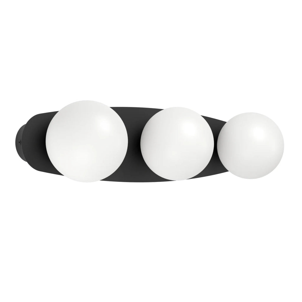 Applique Moderna Castrovido Acciaio Nero Bianco 3 Luci G9 4,2 Ip44