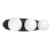 Applique Moderna Castrovido Acciaio Nero Bianco 3 Luci G9 4,2 Ip44