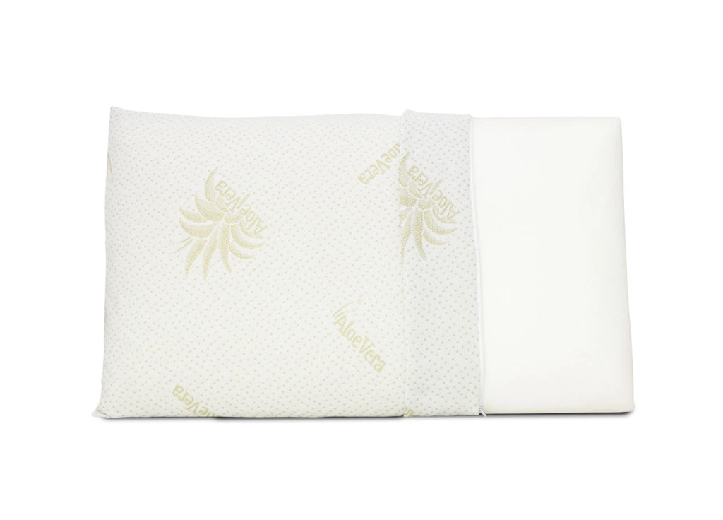 Guanciale Cuscino Letto 50x80cm Anallergico Memory Saponetta Aloe