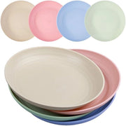Set di Piatti Plastici Reciclabili da 4, 20 cm Piatti da Cenno Non Frantumabili, Piatti da Campeggio Leggeri per Picnic, Insalata, Pasta, Festa, Casa, Ufficio, Resistenti al Lavastoviglie e al Microonde