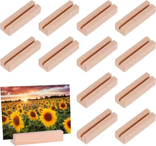 Sostegno per foto di legno per ristoranti e feste (10x3x2cm) con supporto fotografico stabile