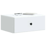 Set di 2 Comodini | Armadio da Notte | Mobiletto da notte a muro Bianco 49 x 34,5 x 20 cm