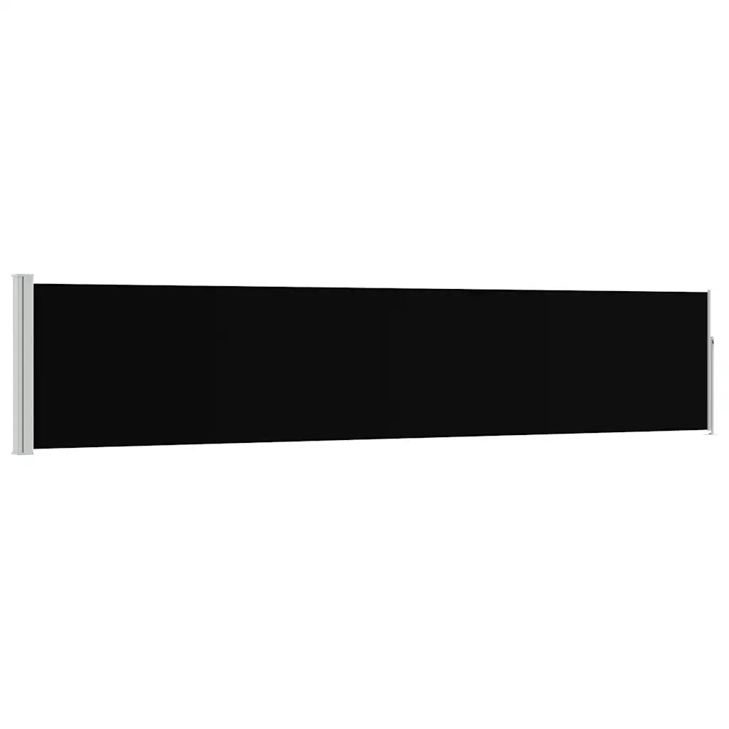 Tenda Laterale Retrattile per Patio 100x500 cm Nera 48382