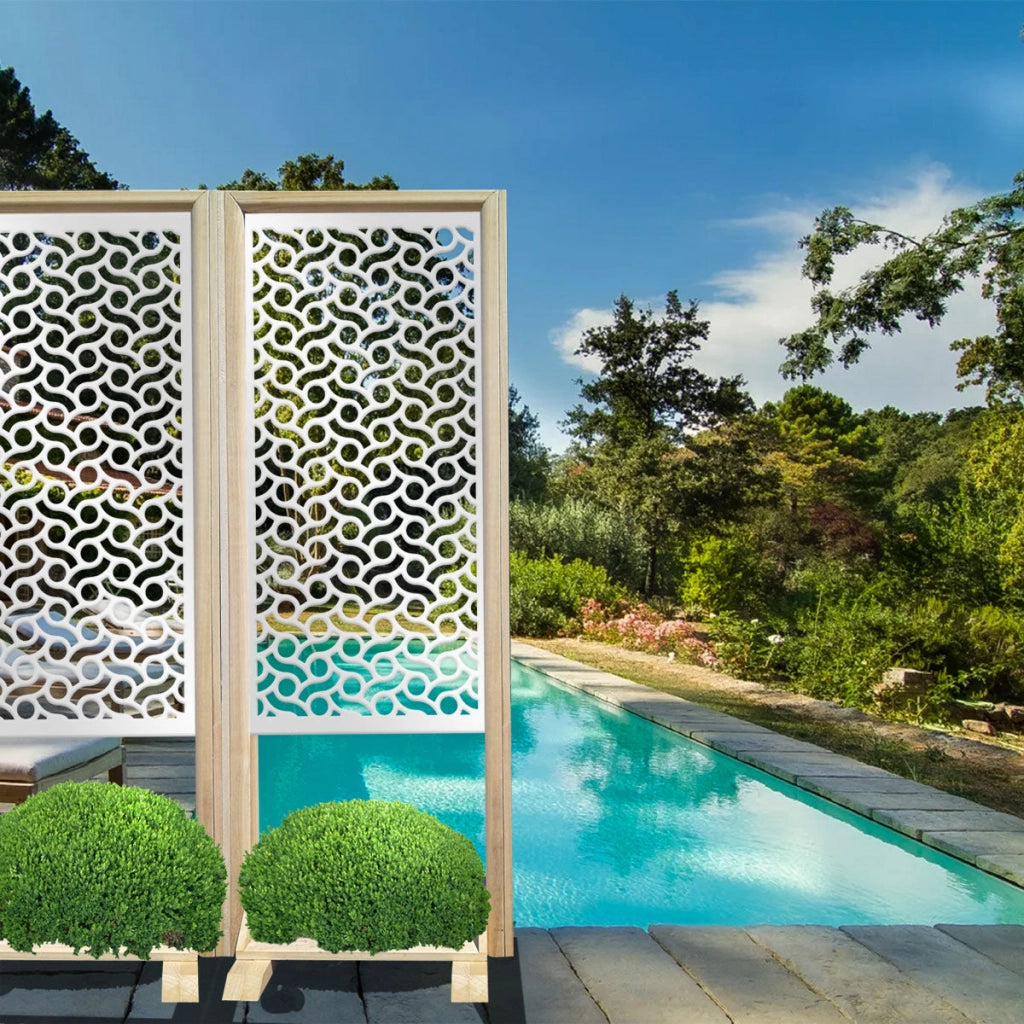 BODIES - Separè - Paravento modulabile - 70x190cm - in Legno e PVC Colore: bianco