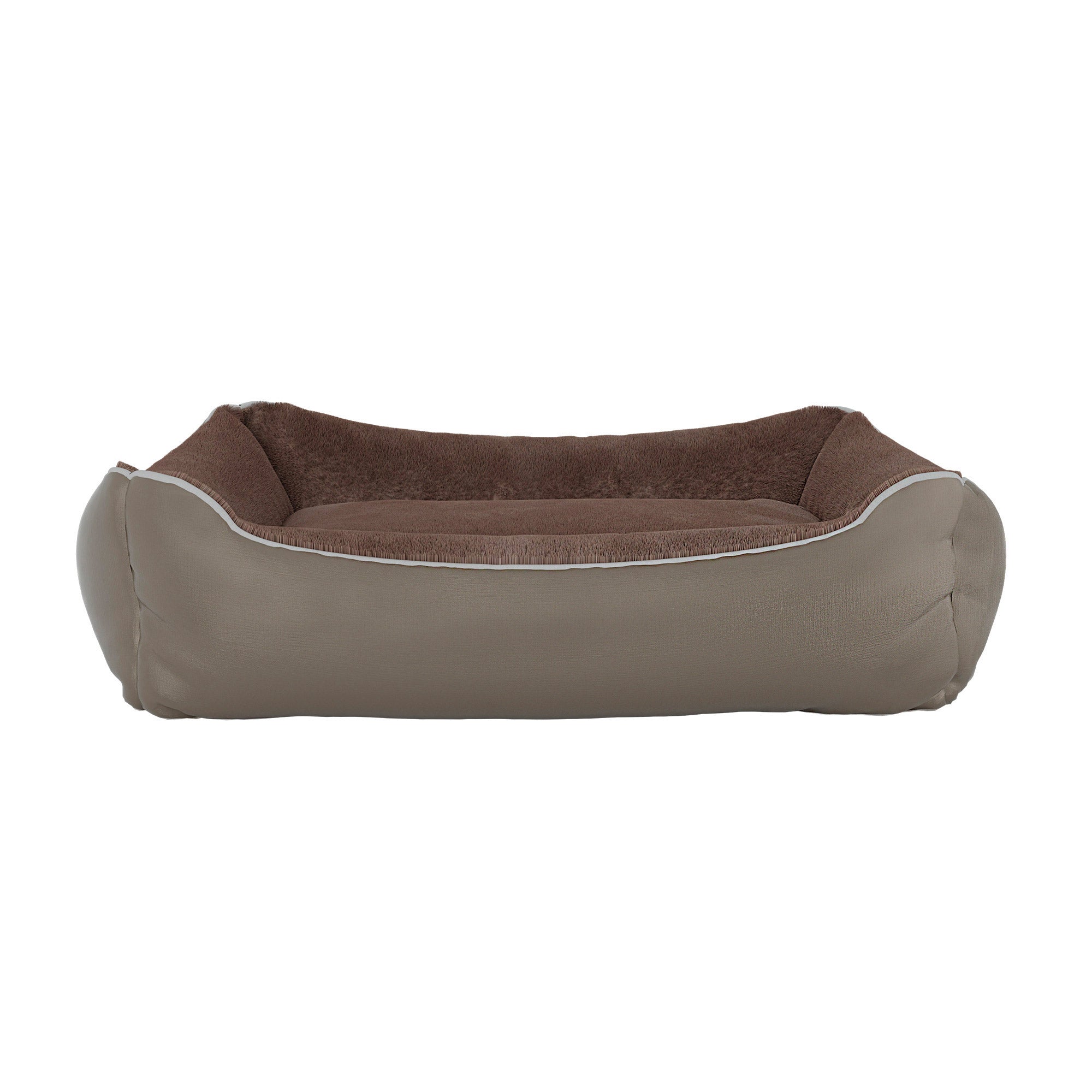 Cuccia Imbottita per Cani e Gatti 62x50x17cm in Poliestere Nuvola Beige