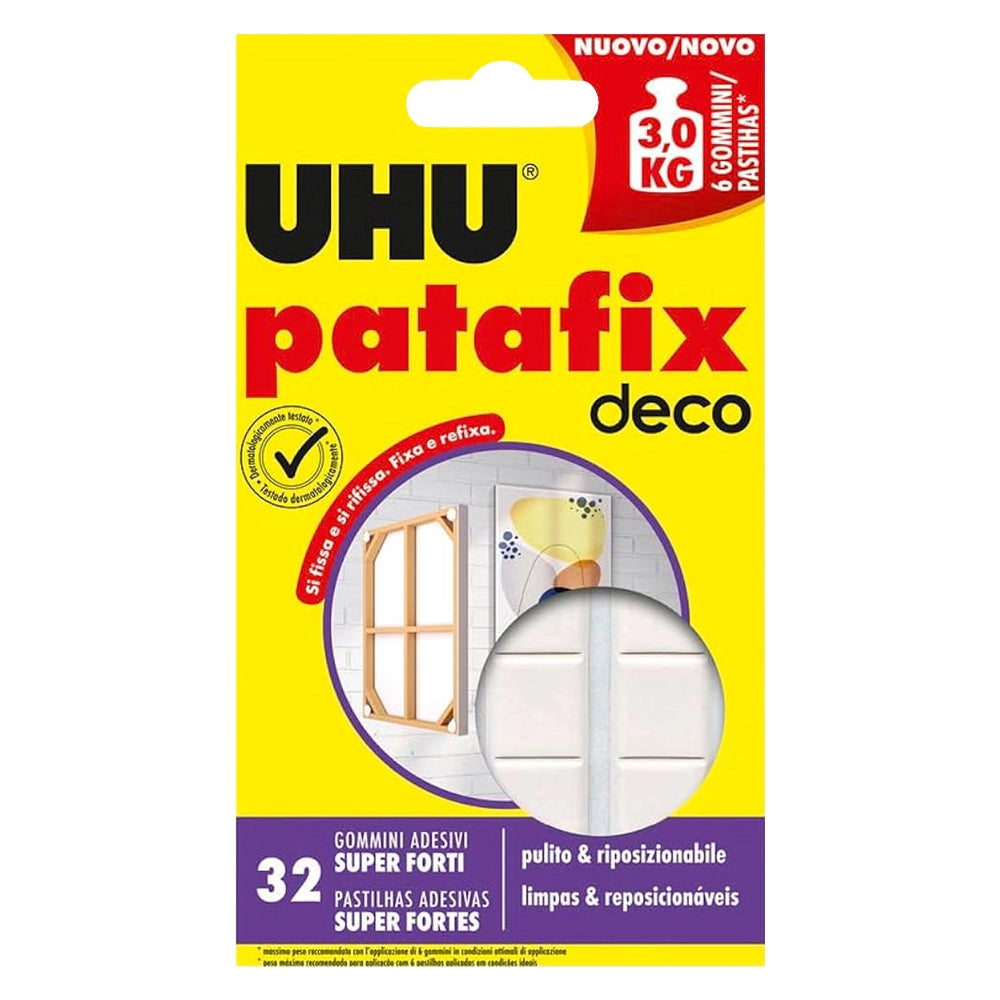 12blister gommini adesivi 'patafix deco' cartella da 32 pezzi cod:ferx.9120300nlm