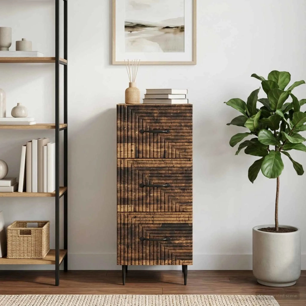 Mobile con Cassetti Legno antico 33 x 34,5 x 89,5 cm 894853