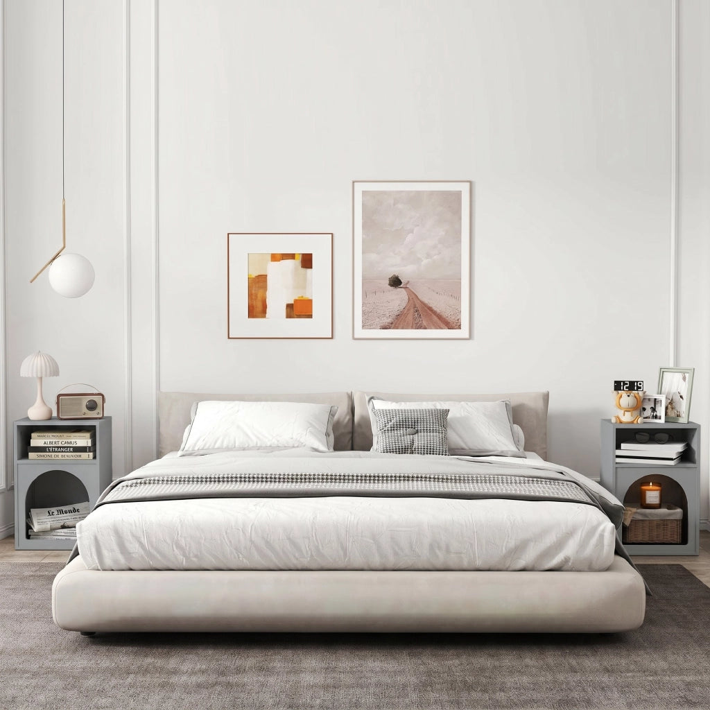 Comodino ¨C Minimal ¨C Grigio 40x30x60